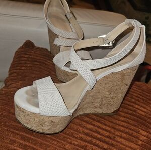 Jimmy Choo WhiteWedge Sandals